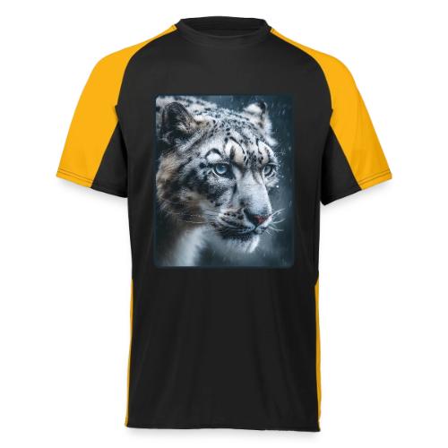 Snow Leopard Blue Eyes Design - Augusta Sportswear Adult Cutter Jersey