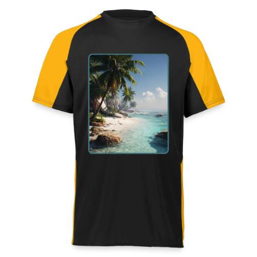 Tropical Beach Paradise Palm Design - Augusta Sportswear Adult Cutter Jersey