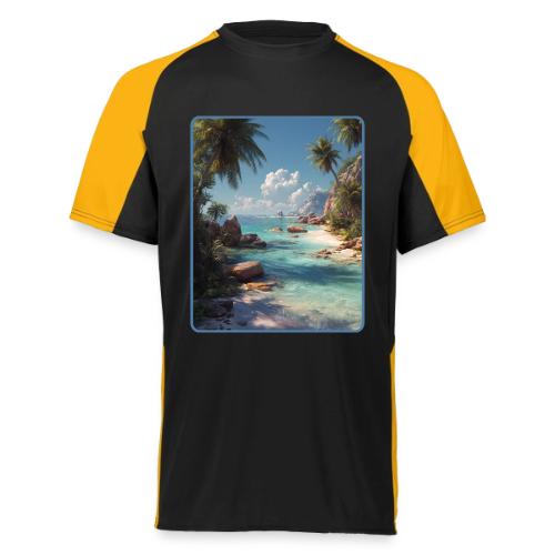 Tropical Island Paradise Ocean Design - Augusta Sportswear Adult Cutter Jersey