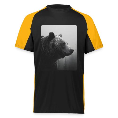 Grizzly Bear Black White Portrait Design - Augusta Sportswear Adult Cutter Jersey