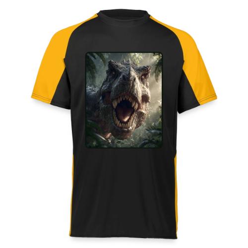 T Rex Jungle Roar Design - Augusta Sportswear Adult Cutter Jersey