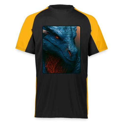 Turquoise Dragon Fire Eye Design - Augusta Sportswear Adult Cutter Jersey