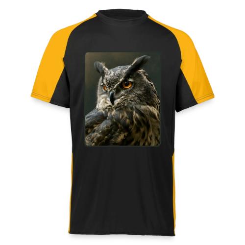 Eurasian Eagle Owl Portrait Design - Augusta Sportswear Adult Cutter Jersey