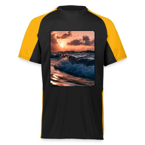 Golden Sunset Ocean Wave - Augusta Sportswear Adult Cutter Jersey