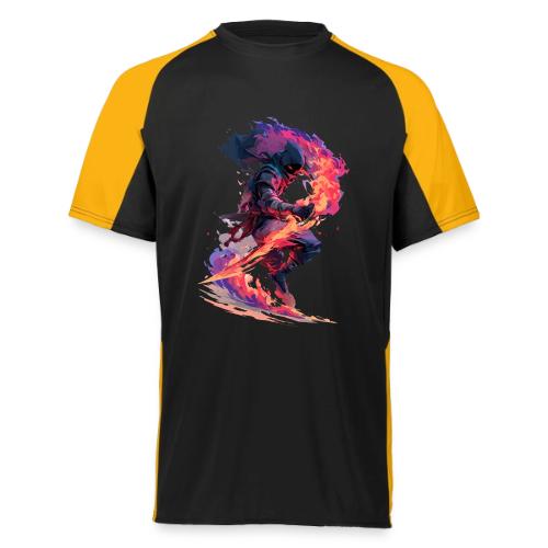 Flaming Ninja Warrior Fantasy Design - Augusta Sportswear Adult Cutter Jersey