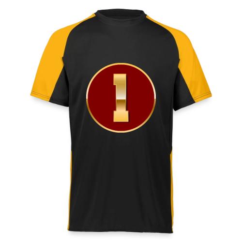 Number 1 in Gold Varsity Font - Augusta Sportswear Adult Cutter Jersey