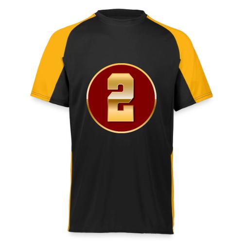 Number 2 in Gold Varsity Font - Augusta Sportswear Adult Cutter Jersey