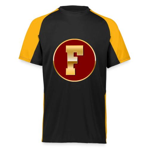 Letter F – Capital Varsity Alphabet Monogram - Augusta Sportswear Adult Cutter Jersey