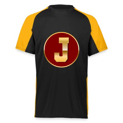 Letter J – Capital Varsity Alphabet Monogram - Augusta Sportswear Adult Cutter Jersey