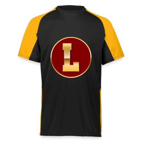 Letter L – Capital Varsity Alphabet Monogram - Augusta Sportswear Adult Cutter Jersey