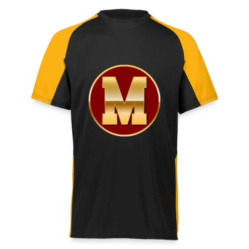 Letter M – Capital Varsity Alphabet Monogram - Augusta Sportswear Adult Cutter Jersey