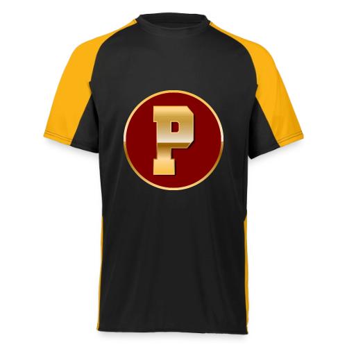 Letter P – Capital Varsity Alphabet Monogram - Augusta Sportswear Adult Cutter Jersey