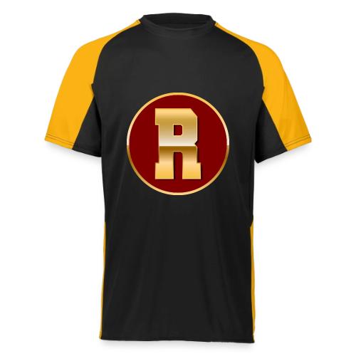Letter R – Capital Varsity Alphabet Monogram - Augusta Sportswear Adult Cutter Jersey