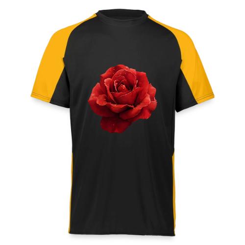Rose: Crimson Dew Bloom - Augusta Sportswear Adult Cutter Jersey