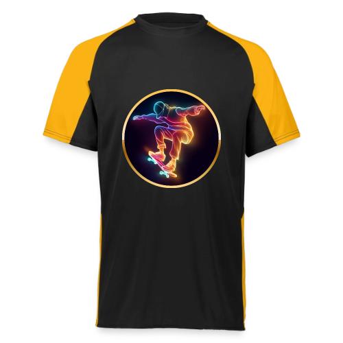 Skateboarding: Midnight Neon Skater - Augusta Sportswear Adult Cutter Jersey