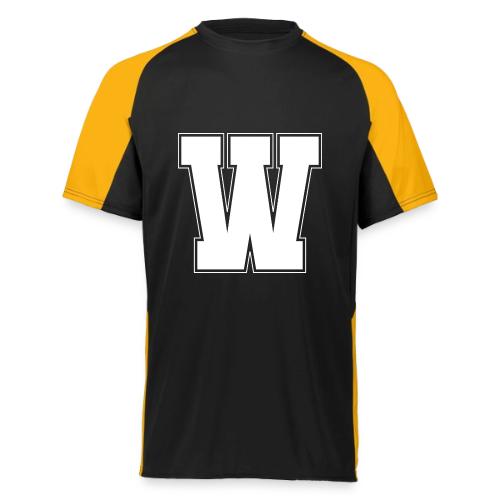 White Letter W – Varsity Alphabet Monogram - Augusta Sportswear Adult Cutter Jersey