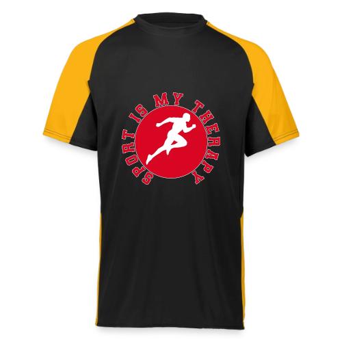 Sport Is My Therapy – Running Motivation Badge - Augusta Sportswear Adult Cutter Jersey