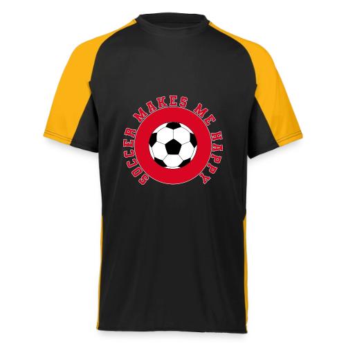 Soccer Makes Me Happy – Football Joy Graphic - Augusta Sportswear Adult Cutter Jersey