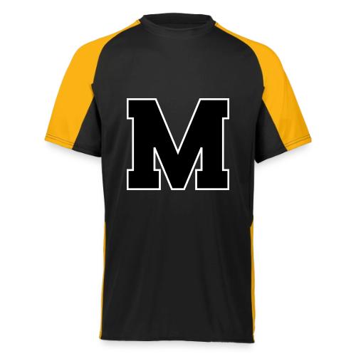 Varsity Letter M Collegiate Alphabet Art - Augusta Sportswear Adult Cutter Jersey