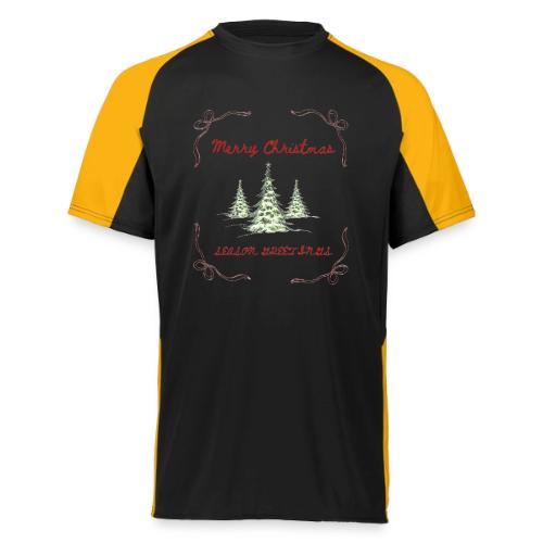 Beautiful Green Christmas Tree Graphic - Augusta Sportswear Adult Cutter Jersey