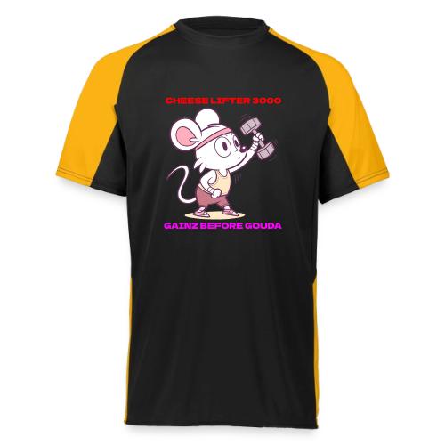 Cheese Lifter 3000 | Funny Gym Rat Mouse tshirt - Augusta Sportswear Adult Cutter Jersey