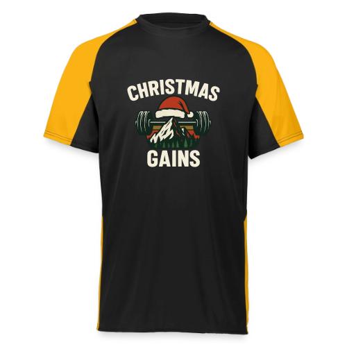 Christmas Gains – Santa Barbell Power - Augusta Sportswear Adult Cutter Jersey