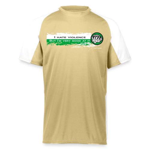 I hate violence but I'm very good at it 2 - WB - Augusta Sportswear Adult Cutter Jersey