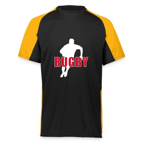 Bold Rugby Action Silhouette - Augusta Sportswear Adult Cutter Jersey