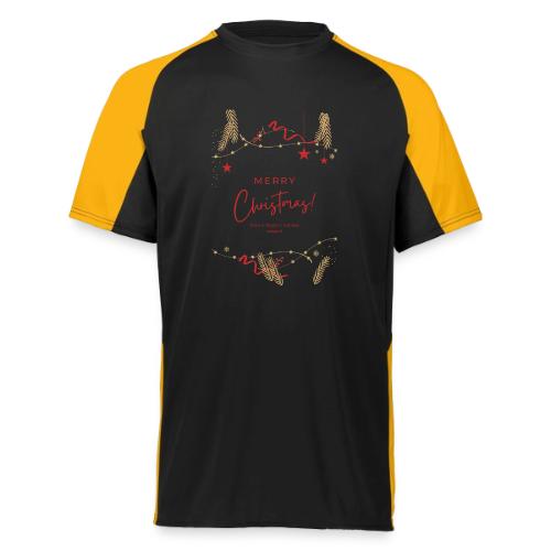 Merry Christmas Typography Design - Augusta Sportswear Adult Cutter Jersey