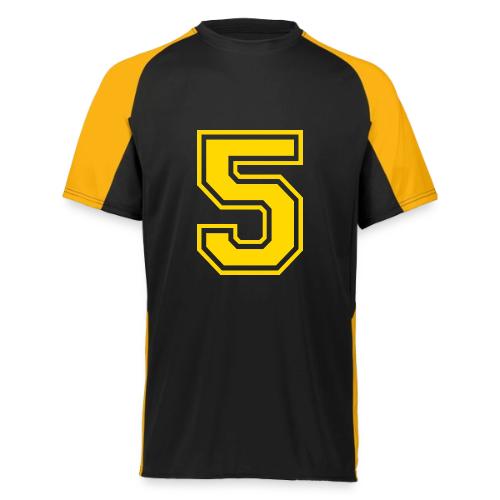 Number 5 in a classic athletic collegiate font - Augusta Sportswear Adult Cutter Jersey