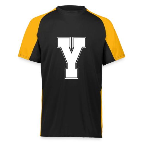 White Letter Y – Varsity Alphabet Monogram - Augusta Sportswear Adult Cutter Jersey