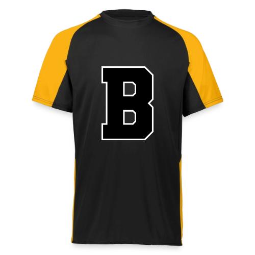 Varsity Letter B Athletic Alphabet Graphic - Augusta Sportswear Adult Cutter Jersey