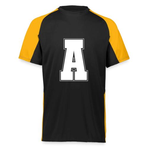 White Letter A – Varsity Alphabet Monogram - Augusta Sportswear Adult Cutter Jersey