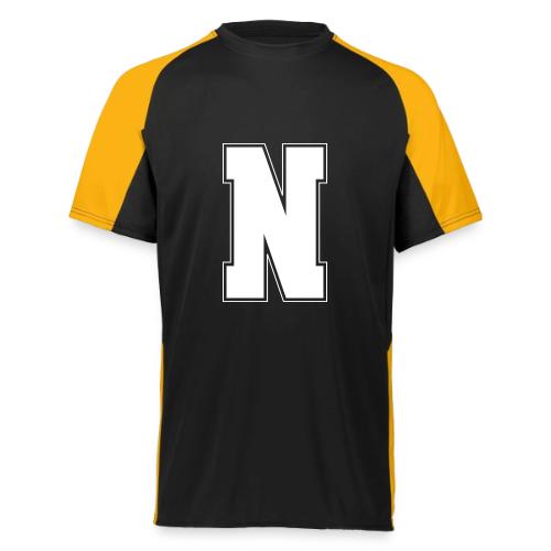 White Letter N – Varsity Alphabet Monogram - Augusta Sportswear Adult Cutter Jersey