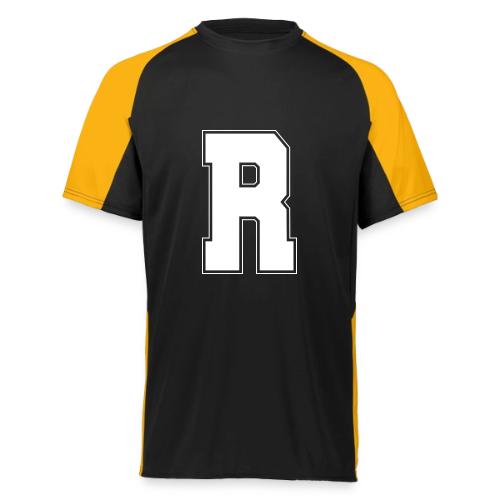 White Letter R – Varsity Alphabet Monogram - Augusta Sportswear Adult Cutter Jersey