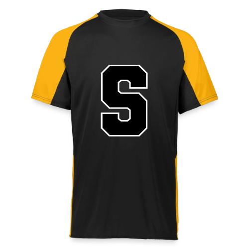 Varsity Letter S Collegiate Alphabet Art - Augusta Sportswear Adult Cutter Jersey