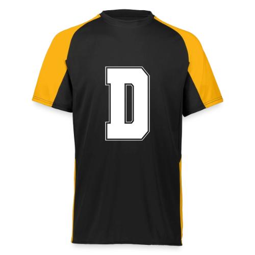 White Letter D – Varsity Alphabet Monogram - Augusta Sportswear Adult Cutter Jersey