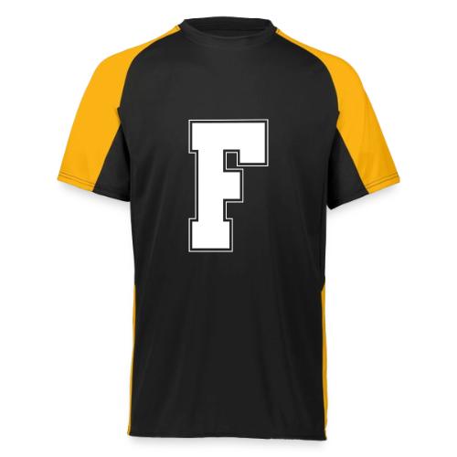 White Letter F – Varsity Alphabet Monogram - Augusta Sportswear Adult Cutter Jersey