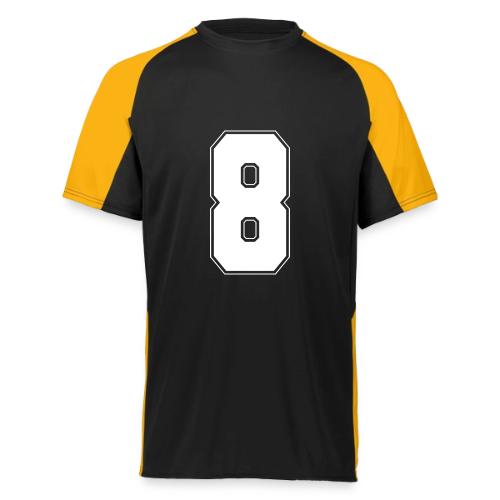White Number 8 – Varsity Font - Augusta Sportswear Adult Cutter Jersey