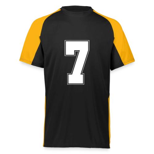 White Number 7 – Varsity Font - Augusta Sportswear Adult Cutter Jersey