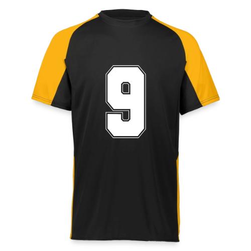 White Number 9 – Varsity Font - Augusta Sportswear Adult Cutter Jersey