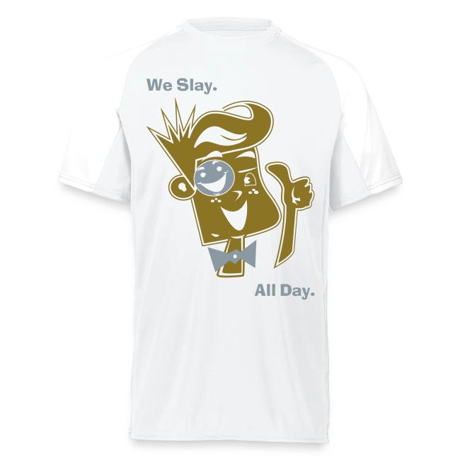 We Slay All Day Shiny Shirt Metallic Silver & Gold