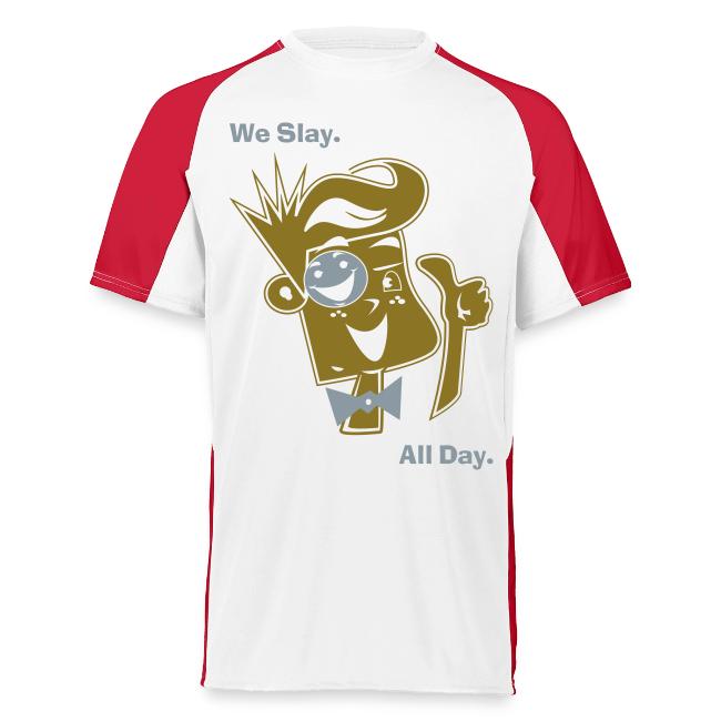 We Slay All Day Shiny Shirt Metallic Silver & Gold