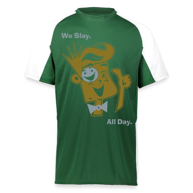 We Slay All Day Shiny Shirt Metallic Silver & Gold