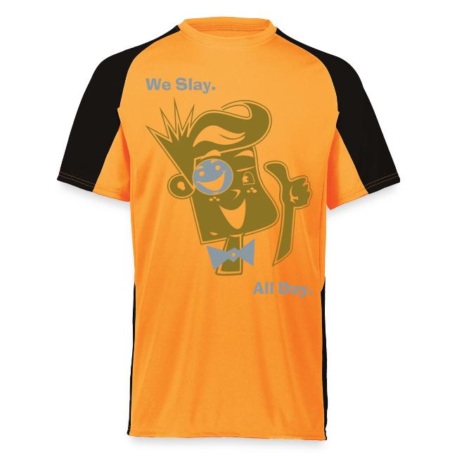 We Slay All Day Shiny Shirt Metallic Silver & Gold