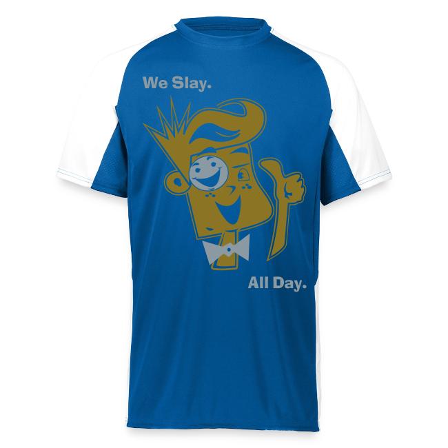 We Slay All Day Shiny Shirt Metallic Silver & Gold