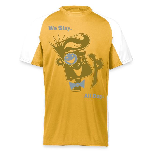 We Slay All Day Shiny Shirt Metallic Silver & Gold