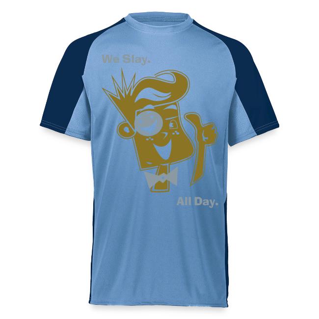 We Slay All Day Shiny Shirt Metallic Silver & Gold