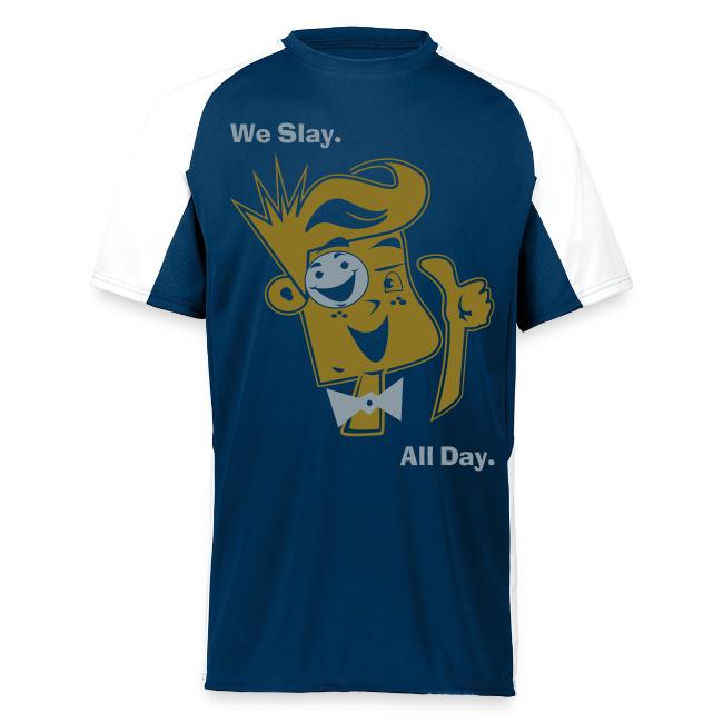 We Slay All Day Shiny Shirt Metallic Silver & Gold