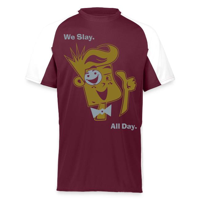 We Slay All Day Shiny Shirt Metallic Silver & Gold